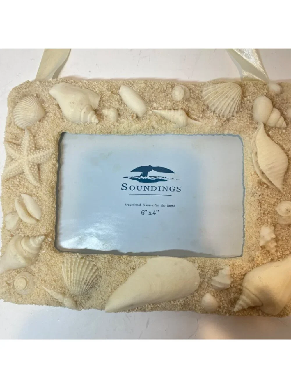 Shell-Themed Soundings Picture Frame With Ribbon Hanger 6